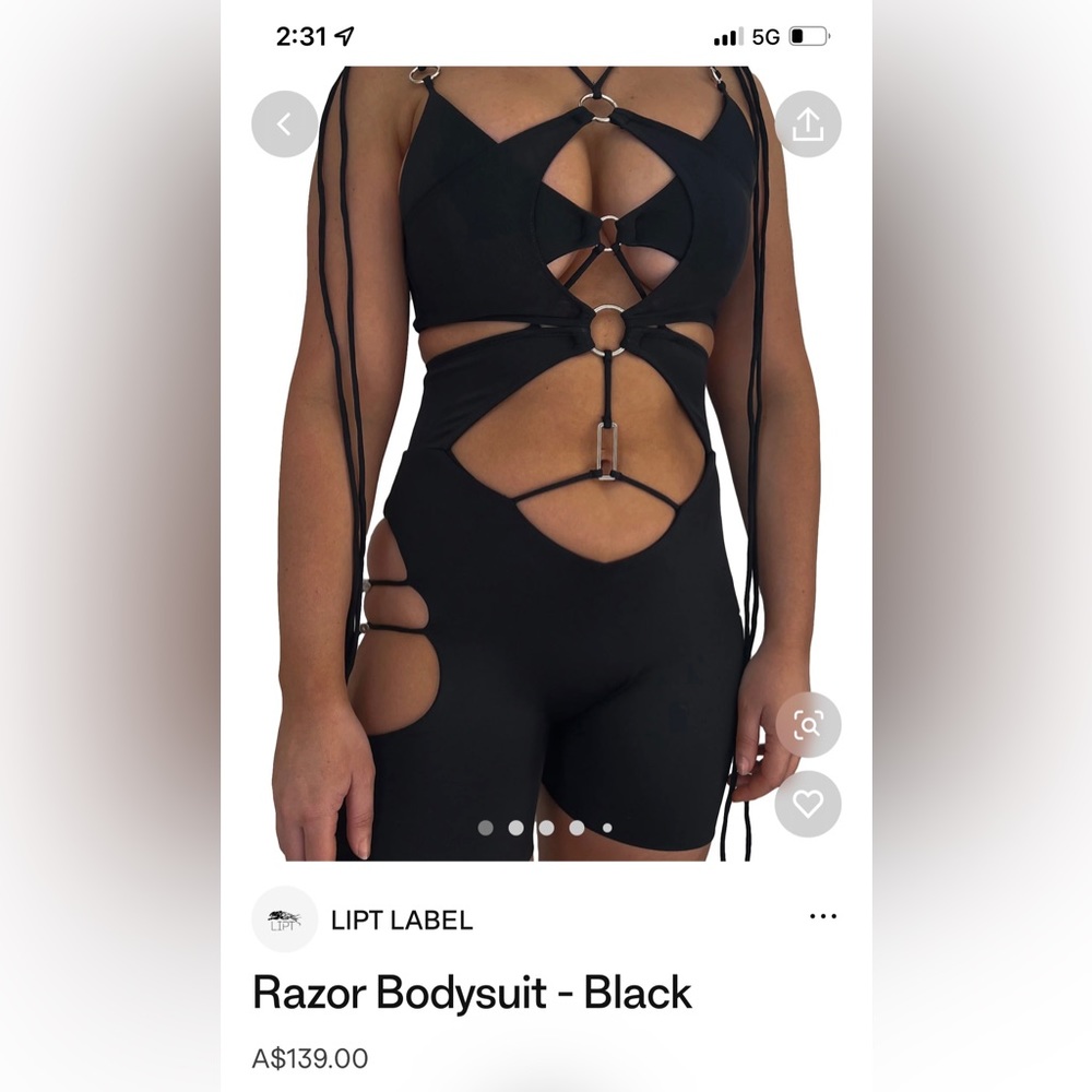 Lipt label romper/unitard new